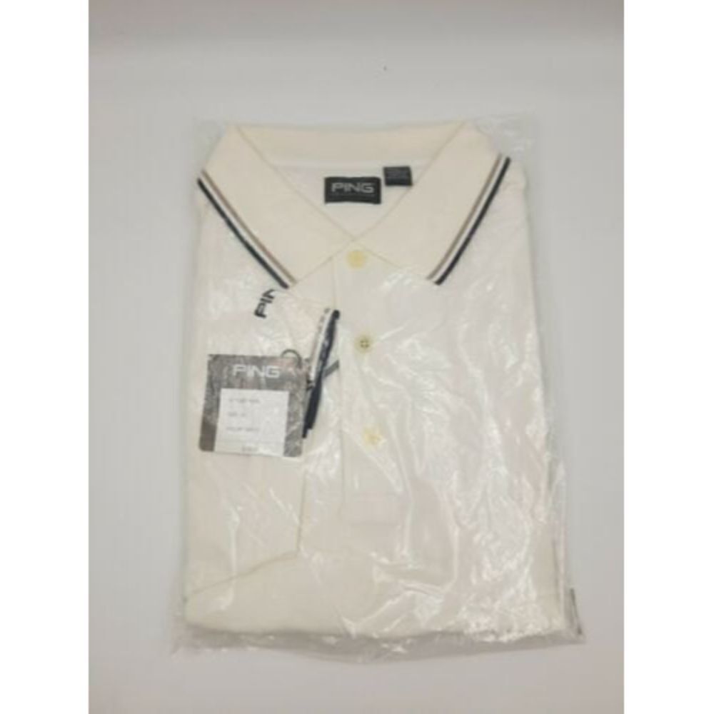 PING Mens XL Golf Polo short sleeve shirt white